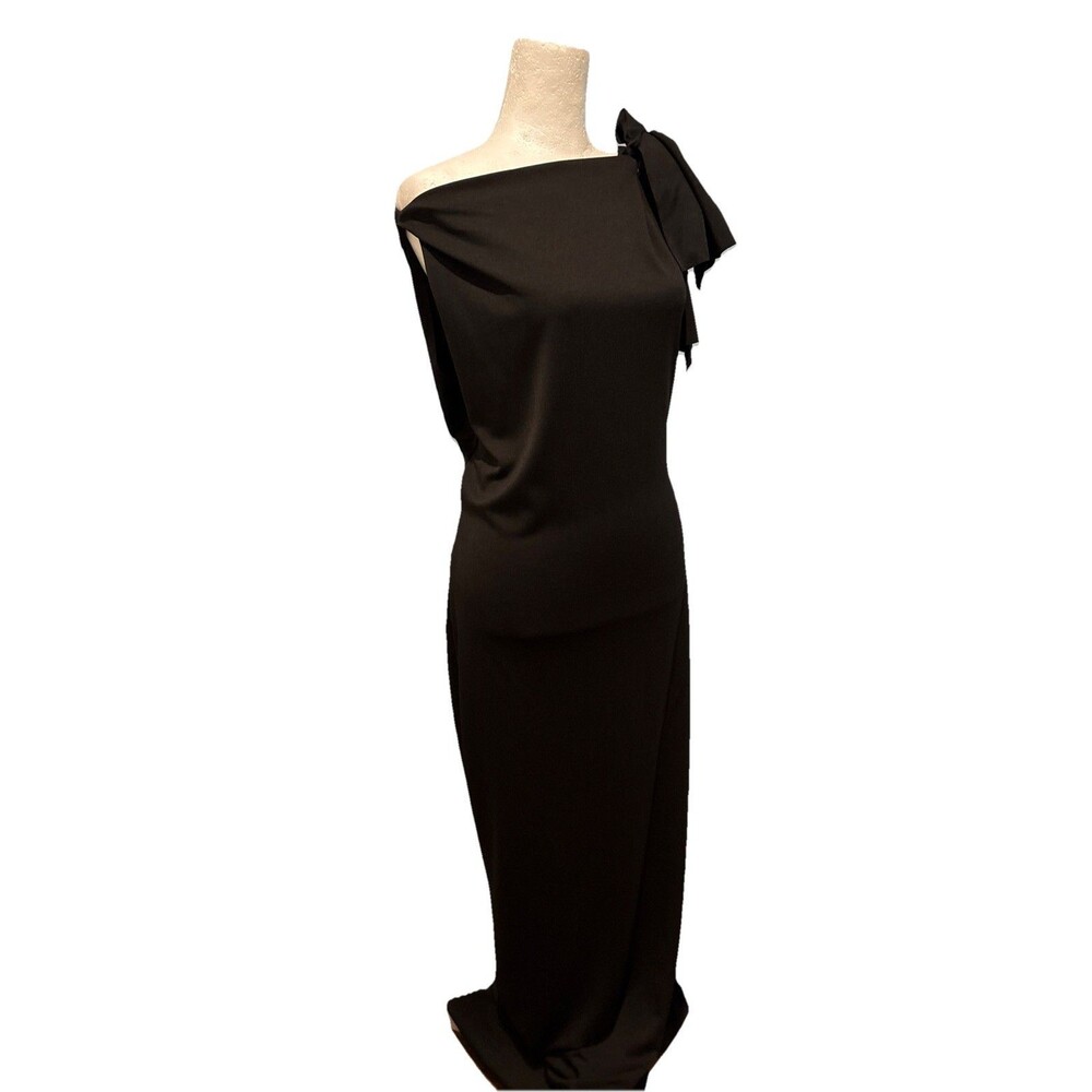 Commense Women's Black Sleeveless One Shoulder Maxi XL - Picture 2 of 6